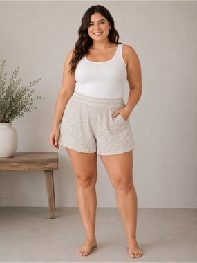 Madewell Linen Blend Pull On Shorts‎ Large NWT Coastal Summer Casual